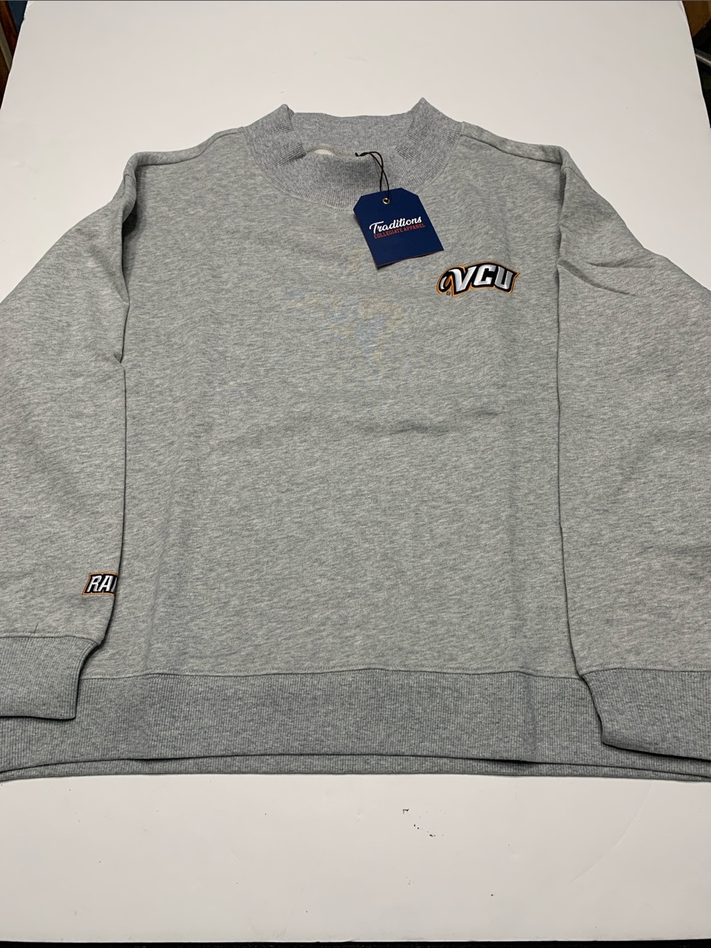 VCU Rams Emblem Gray Crewneck Sweatshirt